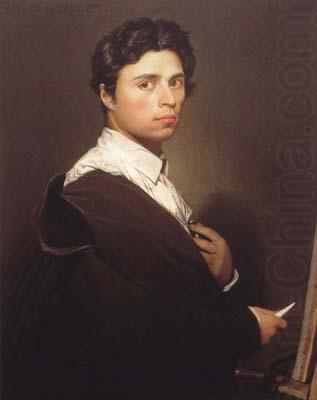 Self-portrait at the Easel (mk04), Jean Auguste Dominique Ingres